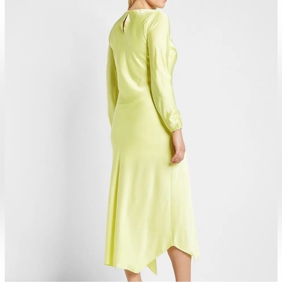 Express Elegant Yellow/Lime Long Sleeve Dress - Picture 4 of 7
